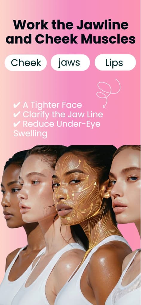 Jawline and cheek muscle programs in the Face Yo app