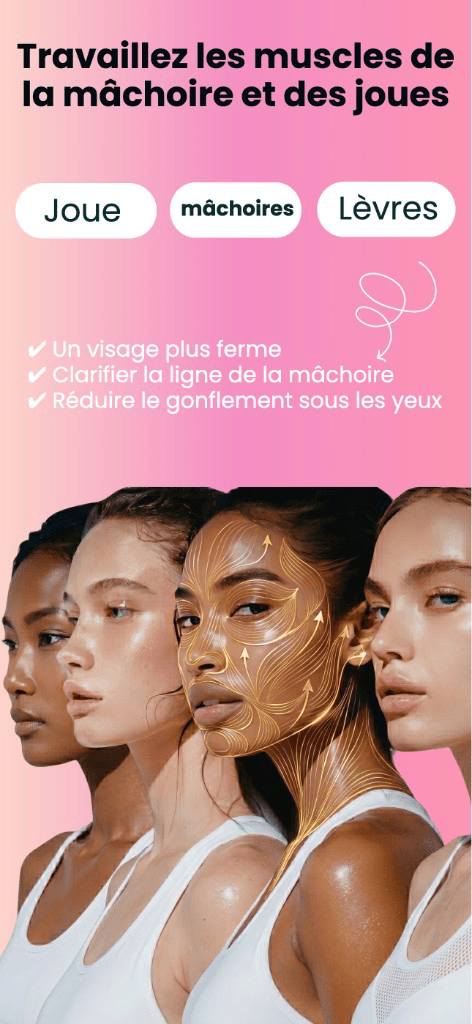 Programmes mâchoire et joues dans l'app Face Yo